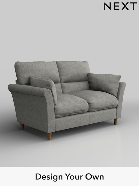 Boucle Weave Easy Clean/Dark Grey Hartley Highback Relaxed Sit (F44632) | £1,025