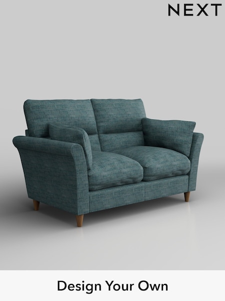 Boucle Weave Easy Clean/Dark Teal Green Hartley Highback Relaxed Sit (F44637) | £1,025