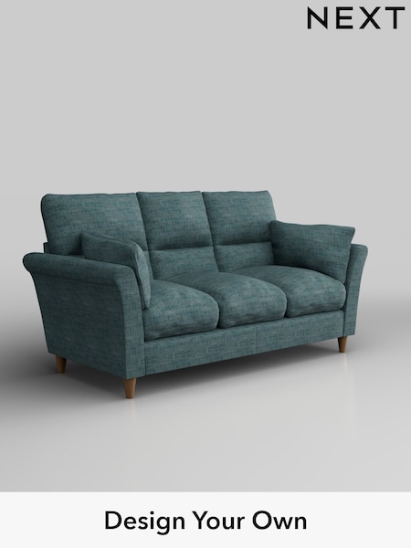 Boucle Weave Easy Clean/Dark Teal Green Hartley Highback Relaxed Sit (F44637) | £1,225