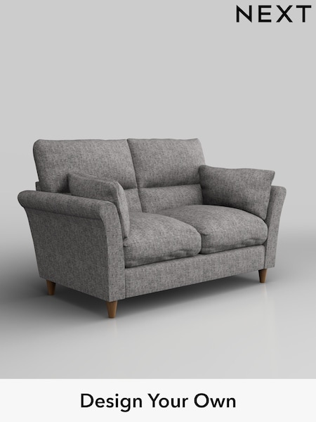 Chunky Boucle Easy Clean/Light Grey Hartley Highback Relaxed Sit (F44638) | £1,125