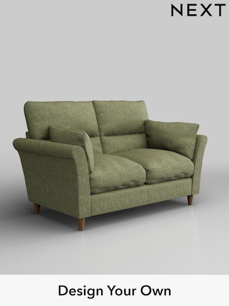 Chunky Boucle Easy Clean/Mid Green Hartley Highback Relaxed Sit (F44640) | £1,125