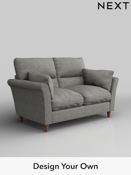 Chunky Boucle Easy Clean/Mid Grey Hartley Highback Relaxed Sit (F44641) | £1,125