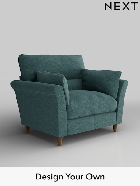 Chunky Chenille/Mid Teal Green Hartley Highback Relaxed Sit (F44651) | £975