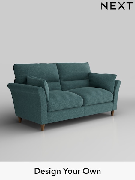 Chunky Chenille/Mid Teal Green Hartley Highback Relaxed Sit (F44651) | £1,325