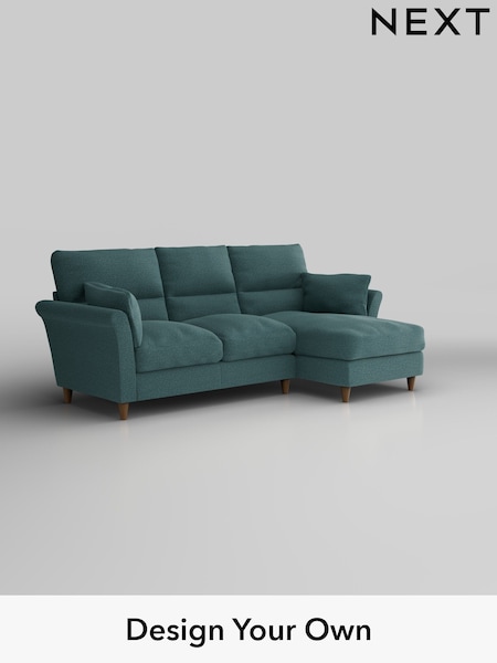 Chunky Chenille/Mid Teal Green Hartley Highback Relaxed Sit (F44651) | £1,950