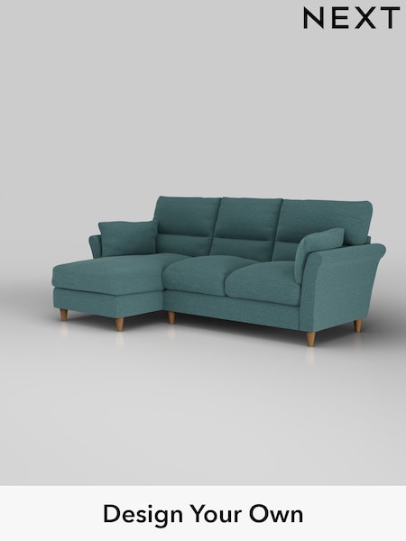 Chunky Chenille/Mid Teal Green Hartley Highback Relaxed Sit (F44651) | £1,950