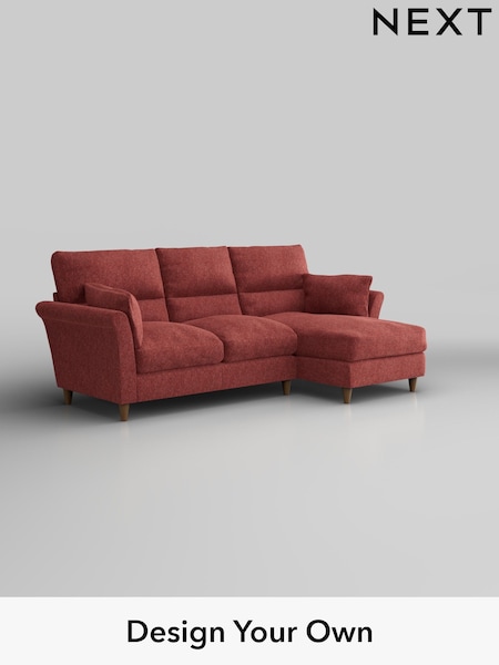 Cotswold Chenille/Dark Terracotta Orange Hartley Highback Relaxed Sit (F44685) | £1,950