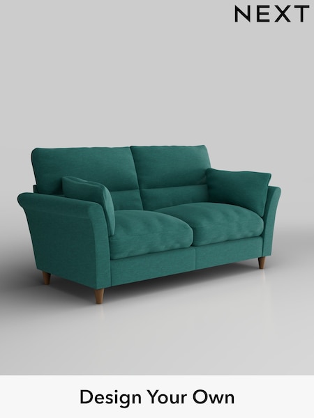 Fine Chenille Easy Clean/Dark Juniper Green Hartley Highback Relaxed Sit (F44689) | £1,325