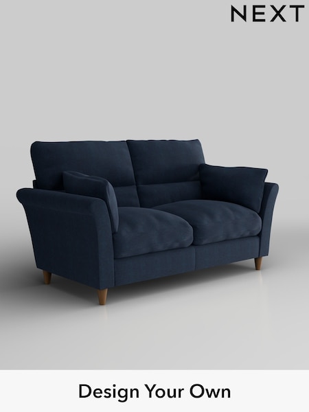 Fine Chenille Easy Clean/Dark Navy Blue Hartley Highback Relaxed Sit (F44699) | £1,225
