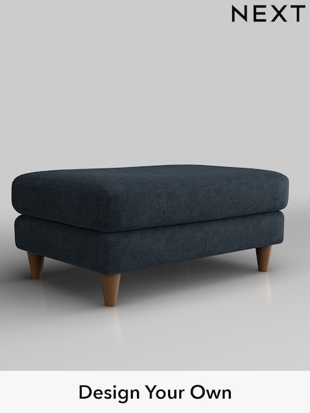 Luxe Chenille Weave/Navy Blue Hartley Highback Relaxed Sit (F44725) | £475