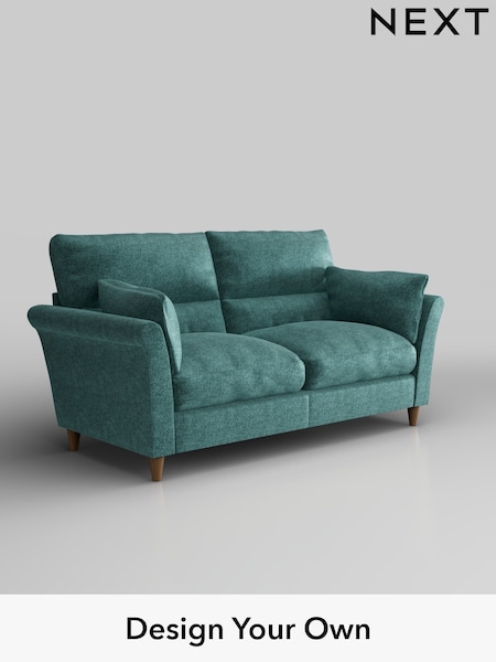 Plush Chenille/Dark Teal Green Hartley Highback Relaxed Sit (F44735) | £1,325