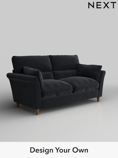 Plush Velvet Easy Clean/Charcoal Grey Hartley Highback Relaxed Sit (F44797) | £1,325