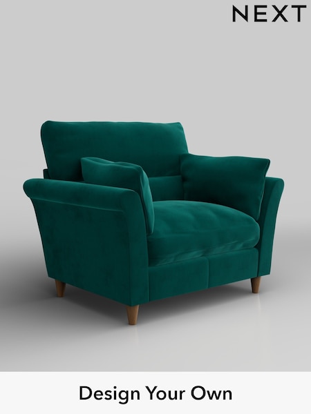 Plush Velvet Easy Clean/Juniper Green Hartley Highback Relaxed Sit (F44798) | £975