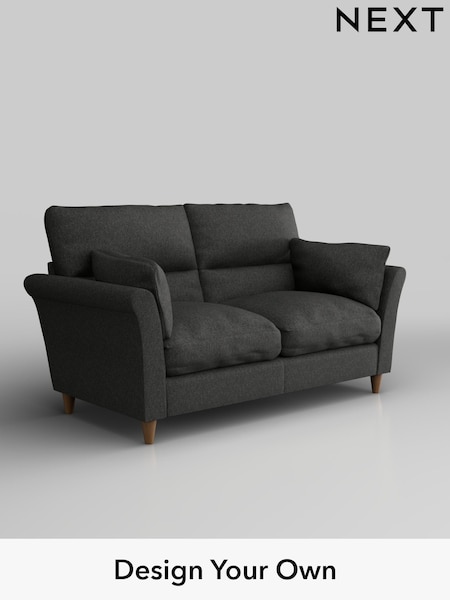 Tweedy Blend Easy Clean/Charcoal Grey Hartley Highback Relaxed Sit (F44803) | £1,125
