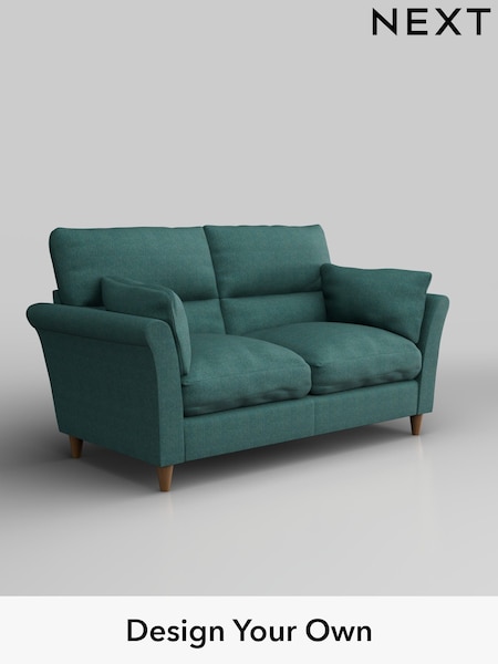 Tweedy Chenille/Dark Teal Green Hartley Highback Relaxed Sit (F44815) | £1,125