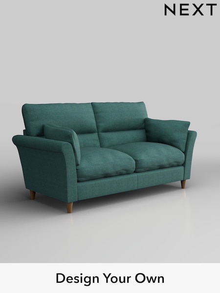 Tweedy Chenille/Dark Teal Green Hartley Highback Relaxed Sit (F44815) | £1,225