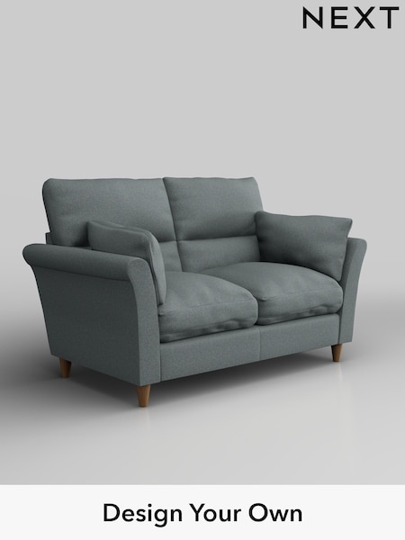 Tweedy Blend Easy Clean/Mid Slate Teal Green Hartley Highback Relaxed Sit (F44821) | £1,025