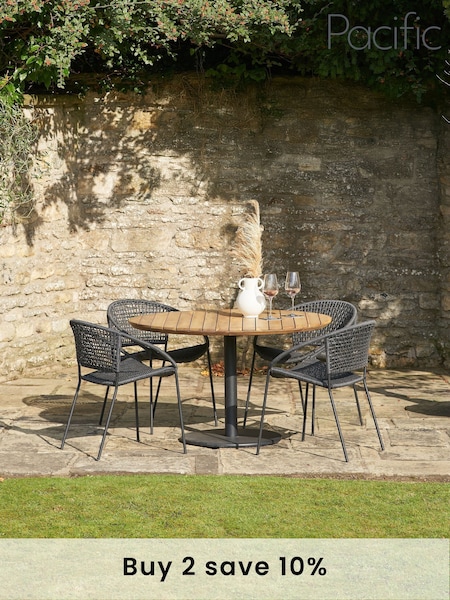 Pacific Black Dakota Garden 4 Seater Dining Set (F44981) | £815