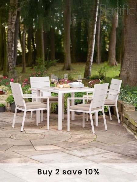Pacific Latte Aruba Garden 4 Seater Dining Set (F44982) | £652
