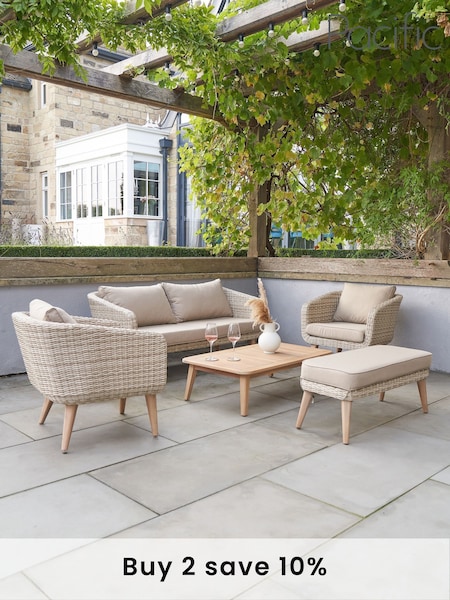Pacific Light Teak Cabon Garden Seating Set (F45001) | £1,500