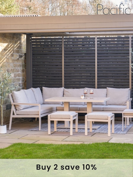 Pacific Latte Aruba Garden Corner Seating Set with Adjustable Table (F45005) | £1,630