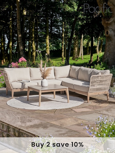 Pacific Antique Teak Moeven Garden Corner Seating Set (F45016) | £1,630