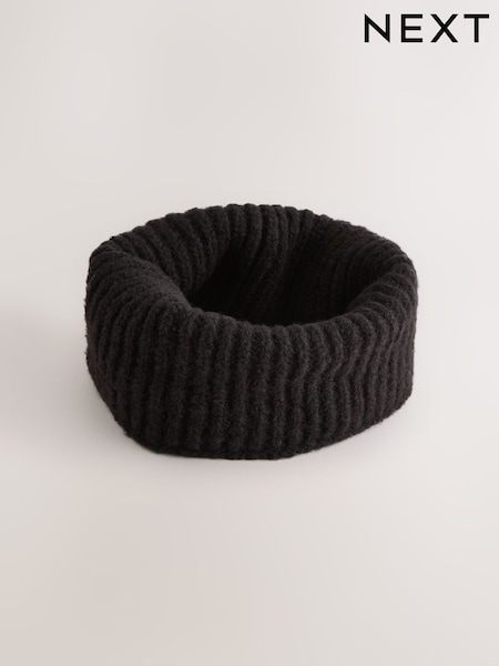Black Chunky Rib Snood (1-16yrs) (F45023) | £7 - £8