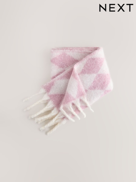 Pink/Cream Brushed Scarf (3-16yrs) (F45024) | £8 - £9