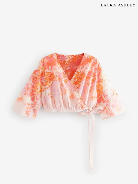Laura Ashley Coral Pink Matild Beach Wrap Top (F45046) | £36