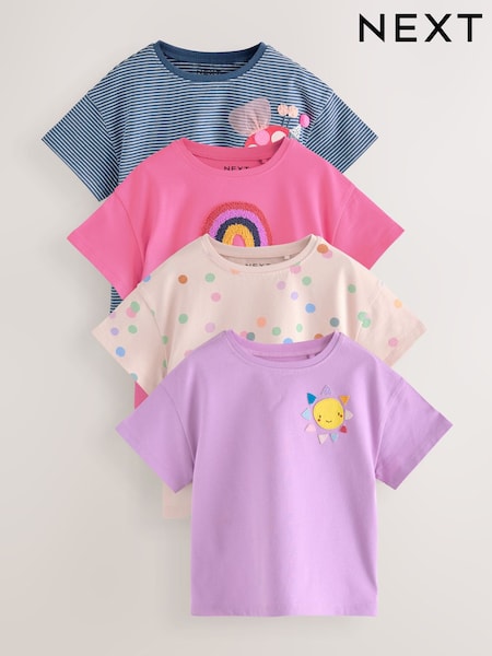 Rainbow Ladybird Tops 4 Pack (3mths-7yrs) (F45069) | £18 - £22