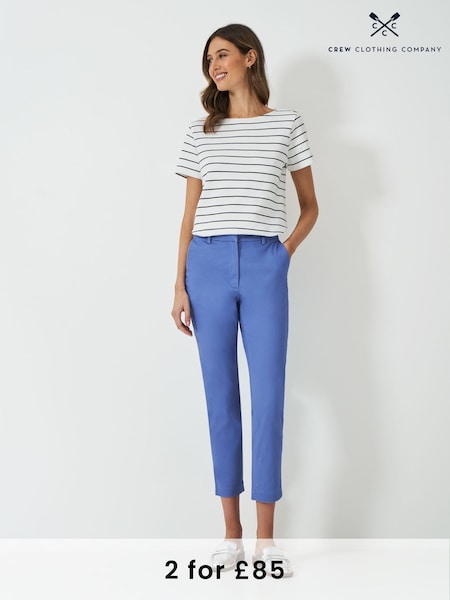 Crew Clothing Blue Capri Trousers (F45331) | £55