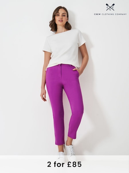 Crew Clothing Pink Capri Trousers (F45373) | £55