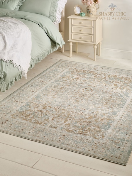 Shabby Chic Grey Fernwood Authentic Oriental Rug (F45392) | £60 - £280