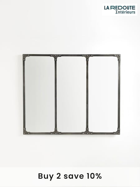 La Redoute Intérieurs Brushed Metal Lenaig Industrial Mirror 120x100cm (F45403) | £230
