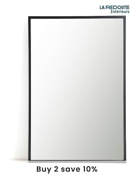 La Redoute Intérieurs Black Lenaig 120 x 180cm XXL Rectangular Metal Mirror (F45410) | £405