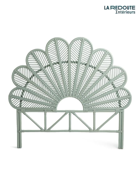 La Redoute Intérieurs Celadon Blue Paoni Rattan Super King Headboard (F45420) | £280