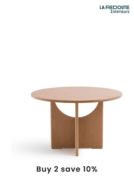 La Redoute Intérieurs Oak Minimal Round Oak 4 to 6 Seater Dining Table (F45431) | £600