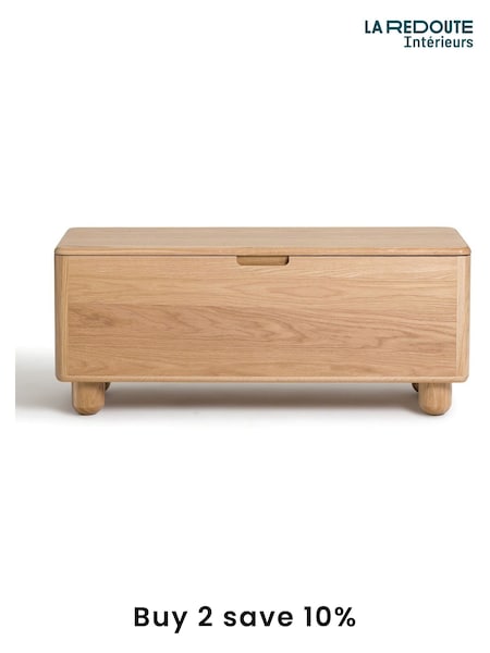 La Redoute Intérieurs Natural Piero Rounded Oak Bench/Storage Chest (F45433) | £485