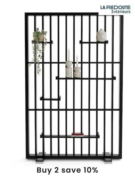 La Redoute Intérieurs Black Mineva Solid Pine Divider Shelving Unit (F45437) | £750