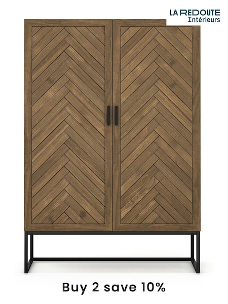 La Redoute Intérieurs Wax Pine Nottingham 2 Door Pine Parquet Cabinet (F45443) | £710