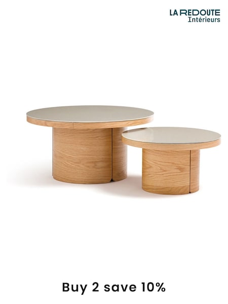 La Redoute Intérieurs Set of 2 Natural Natesse Semi-Nesting Coffee Tables (F45449) | £585