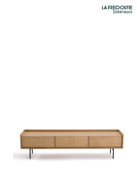 La Redoute Intérieurs Brown Louison Oak and Rattan Cane TV Unit (F45455) | £735