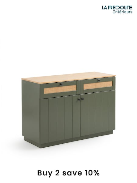 La Redoute Intérieurs Green Natural Nourry Pine 2-Door 2-Drawer Sideboard (F45462) | £410