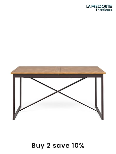 La Redoute Intérieurs Wax Pine Nottingham Pine Parquet Extendable Dining Table (F45472) | £725