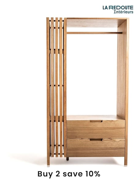 La Redoute Intérieurs Natural Theonie Wooden Open Wardrobe Unit (F45473) | £710