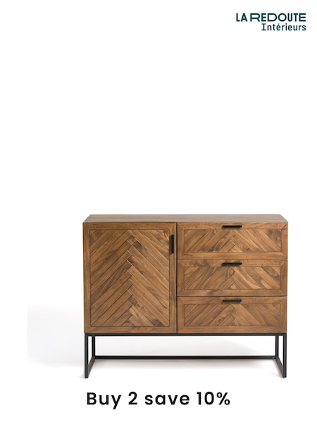 La Redoute Intérieurs Polished Pine Nottingham 1-Door 3-Drawer Sideboard (F45475) | £710