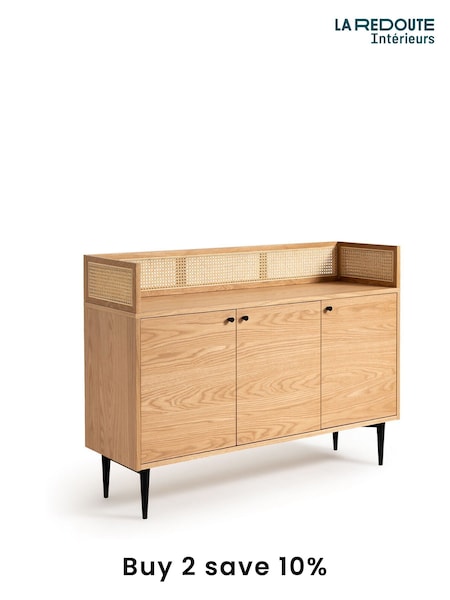 La Redoute Intérieurs Oak Noya & Rattan Cane Sideboard (F45482) | £710