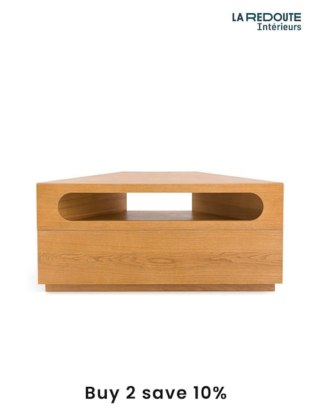 La Redoute Intérieurs Light Natural Wood Vonti Oak Veneer Corner TV Cabinet (F45513) | £650
