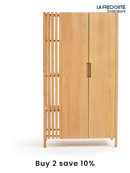 La Redoute Intérieurs Natural Theonie Ash Veneered Double Wardrobe (F45516) | £900