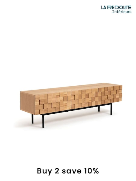 La Redoute Intérieurs Oak Madria 3-Door Oak Veneered TV Cabinet (F45518) | £660